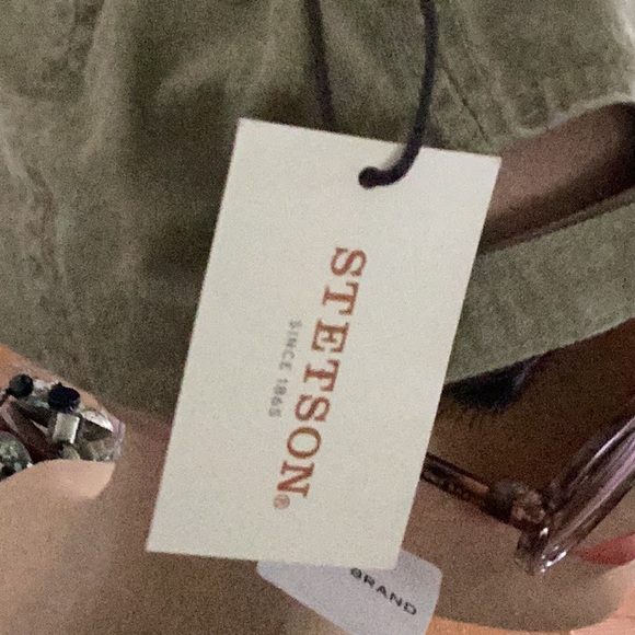 Stetson Olive Green Cap with Embroidered Flag - Picture 4 of 6